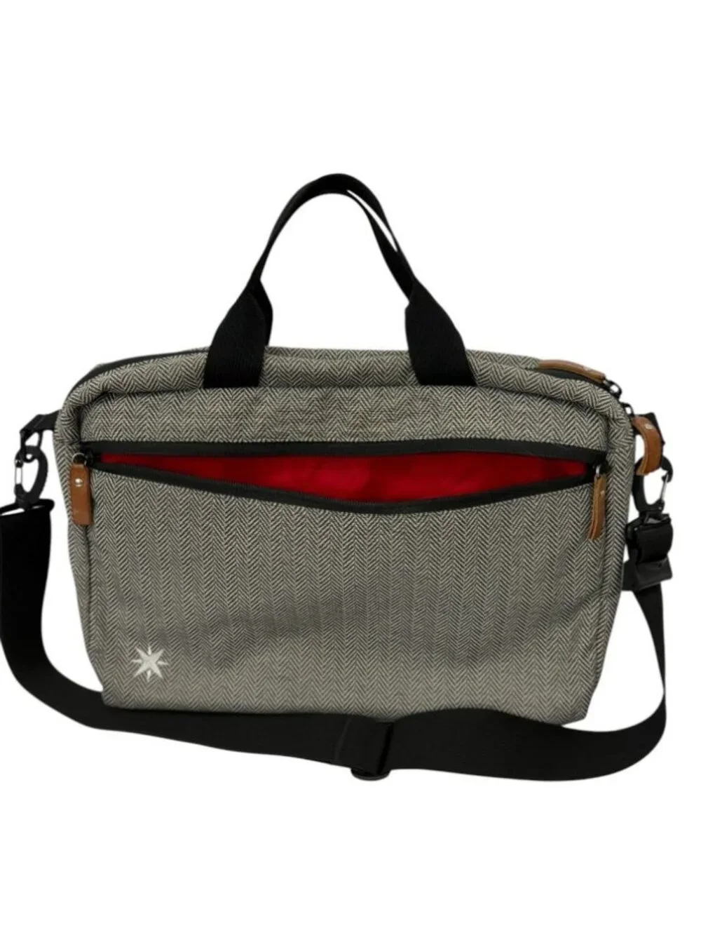 Rickshaw Laptop Messenger Bag Briefcase Houndstooth Removeable Inserts 15.5 x 10